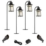 Clement Black 8-Piece LED Landscape Path and Spot Light Set