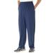 Men's Big & Tall French Terry Snow Lodge Sweatpants by KingSize in Navy (Size 5XL)