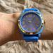 Anthropologie Accessories | Anthropologie Blue Rubber Watch | Color: Blue/Gold | Size: Os