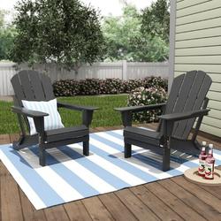 Three Posts™ Marciano Adirondack Set, Stainless Steel in Gray | 34.5 H x 29.5 W x 34.25 D in | Wayfair 917D1EF4813145989EE4F052AF5E7169