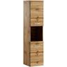 Badezimmer Schrank Montreal 131 cm Braun – Regel Schrank Hochschrank Schrank Möbel Badschrank