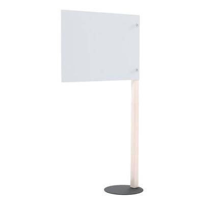 Paperflow Nies- und Spuckschutz Trennwand weiß blickdicht aus Polystyrol 98 x 65 cm weiß, 98x176.5x40 cm