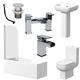 Affine Complete Bathroom Suite 1500mm Bath Single Ended Toilet WC Basin Sink Taps Waste