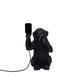 Brillibrum Design Table Lamp Monkey with Light Bulb E27 Max 40 Watt Table Lamp Monkey Lamp Sitting Monkey Decorative Figure 34 x 20 x 18 cm Black