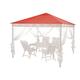 Ersatzdach 3x3m Stil Pavillon Rotorange ral 2001