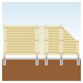 TraumGarten Sichtschutzzaun Rank Komplett-Set Holz, ohne Endelement, 1,2,5,Einbetonieren