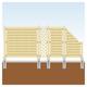 TraumGarten Sichtschutzzaun Rank Komplett-Set Holz, mit Endelement, 1,2,Aufschrauben