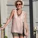 Anthropologie Tops | Anthropologie Deletta Sleeveless Top Rose Gold M | Color: Gold/Pink | Size: M