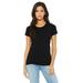 Bella + Canvas B8413 Women's Triblend Short Sleeve Top in Solid Black size Small 8413, BC8413