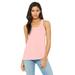 Bella + Canvas B8800 Women's Flowy Racerback Tank Top in Soft Pink size XS 8800, BC8800