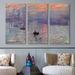 Vault W Artwork Sunrise Impression by Claude Monet 3 Piece Painting Print on Wrapped Canvas Set Canvas | 60 H x 90 W x 1.5 D in | Wayfair