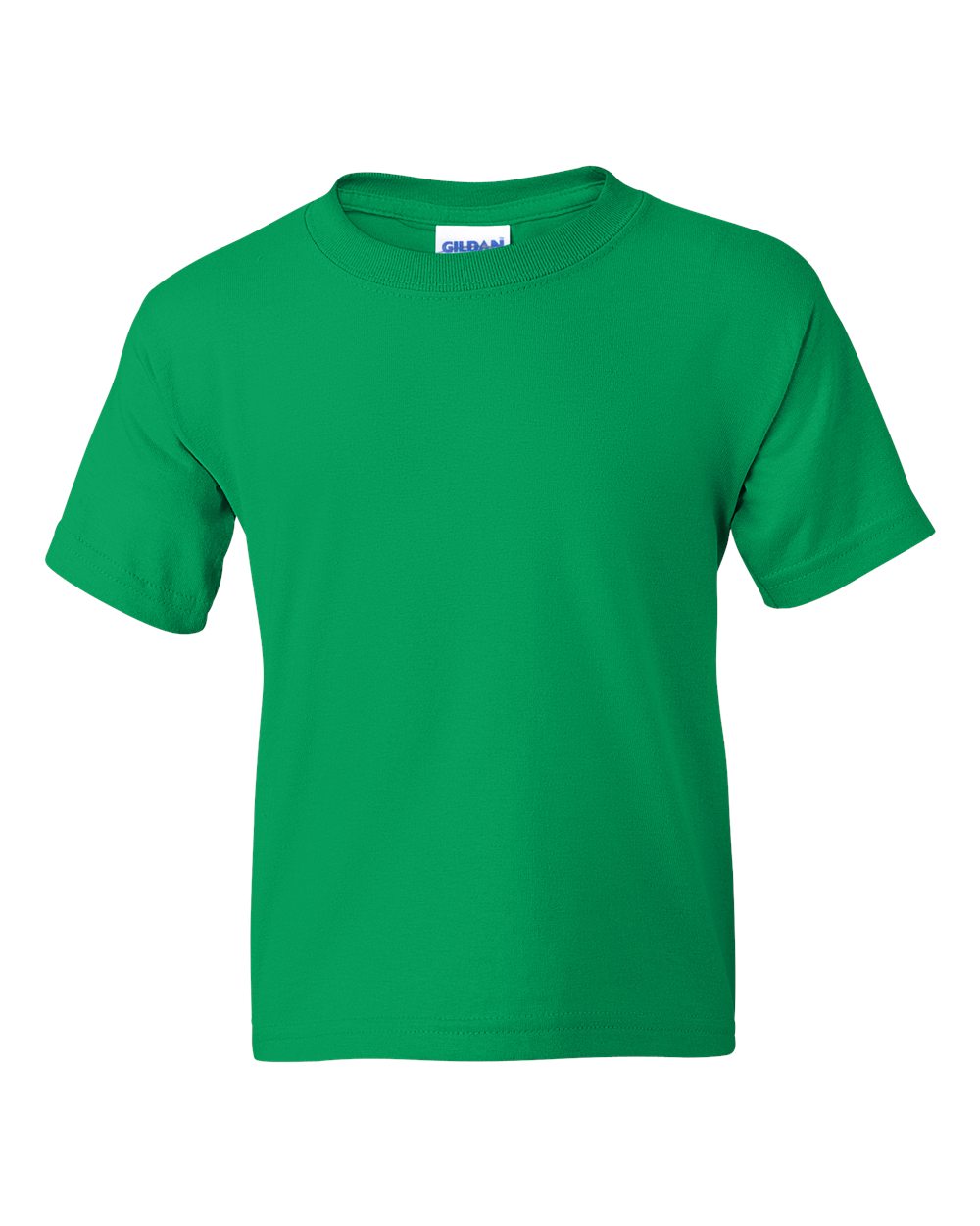Gildan G800B Youth 50/50 5.6 Oz T Shirt in Irish Green size Medium | Cotton Polyester 8000B, G8000B