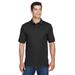 Harriton M200 Men's 6 oz. Ringspun Cotton PiquÃ© Short-Sleeve Polo Shirt in Black size 2XL