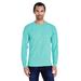 ComfortWash by Hanes GDH200 Men's Garment-Dyed Long-Sleeve T-Shirt in Mint size Small | Cotton