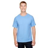 A4 N3381 Adult Topflight Heather Performance T-Shirt in Light Blue size Small | Polyester A4N3381