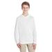 Team 365 TT41Y Youth Zone Performance Hoodie in White size Medium | Polyester