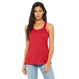 Bella + Canvas B8800 Women's Flowy Racerback Tank Top in Red size XL 8800, BC8800