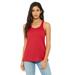 Bella + Canvas B8800 Women's Flowy Racerback Tank Top in Red size XL 8800, BC8800