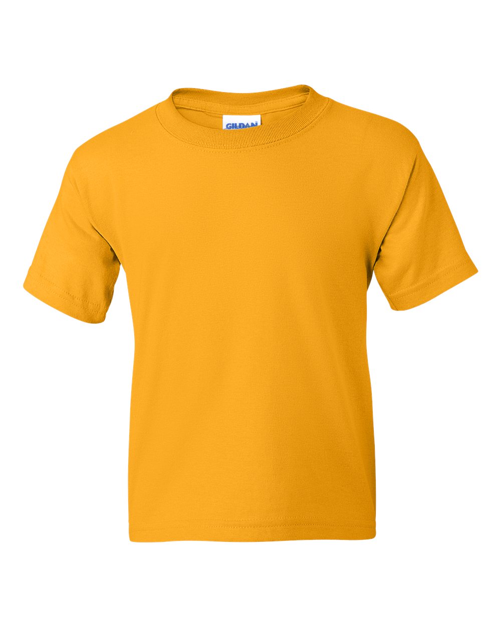 Gildan G800B Youth 50/50 5.6 Oz T Shirt in Gold | Cotton Polyester 8000B, G8000B