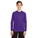 Team 365 TT11YL Youth Zone Performance Long-Sleeve T-Shirt in Sport Purple size Large | Polyester