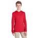 Team 365 TT41Y Youth Zone Performance Hoodie in Sport Red size Small | Polyester