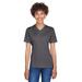 Team 365 TT11HW Women's Sonic Heather Performance T-Shirt in Dark Grey size Small | Polyester