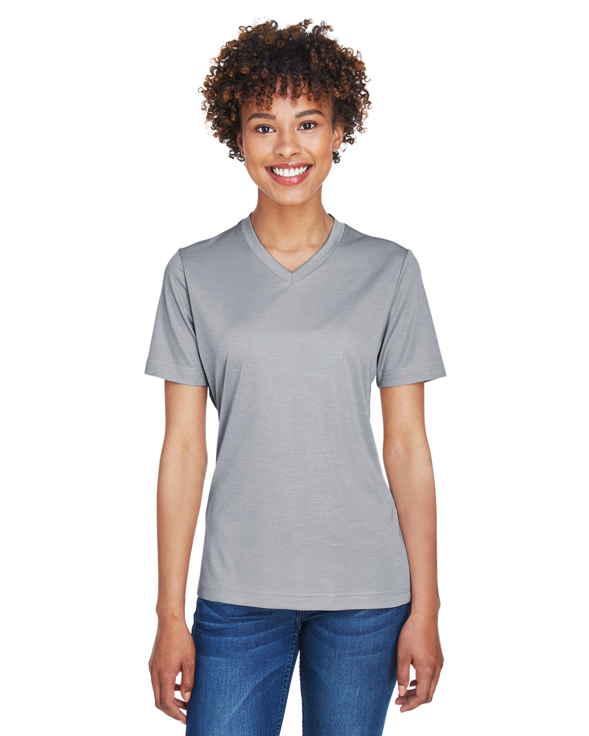 Team 365 TT11HW Women's Sonic Heather Performance T-Shirt size Medium | Polyester
