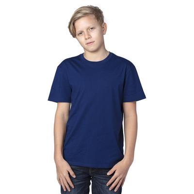 Threadfast Apparel 600A Youth Ultimate T-Shirt in Navy Blue size Small | Cotton/Polyester Blend