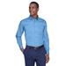 Harriton M500 Men's Easy Blend Long-Sleeve Twill Shirt with Stain-Release in Light College Blue size 6XL