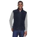 Harriton M985 Adult 8 oz. Fleece Vest in Navy Blue size Large