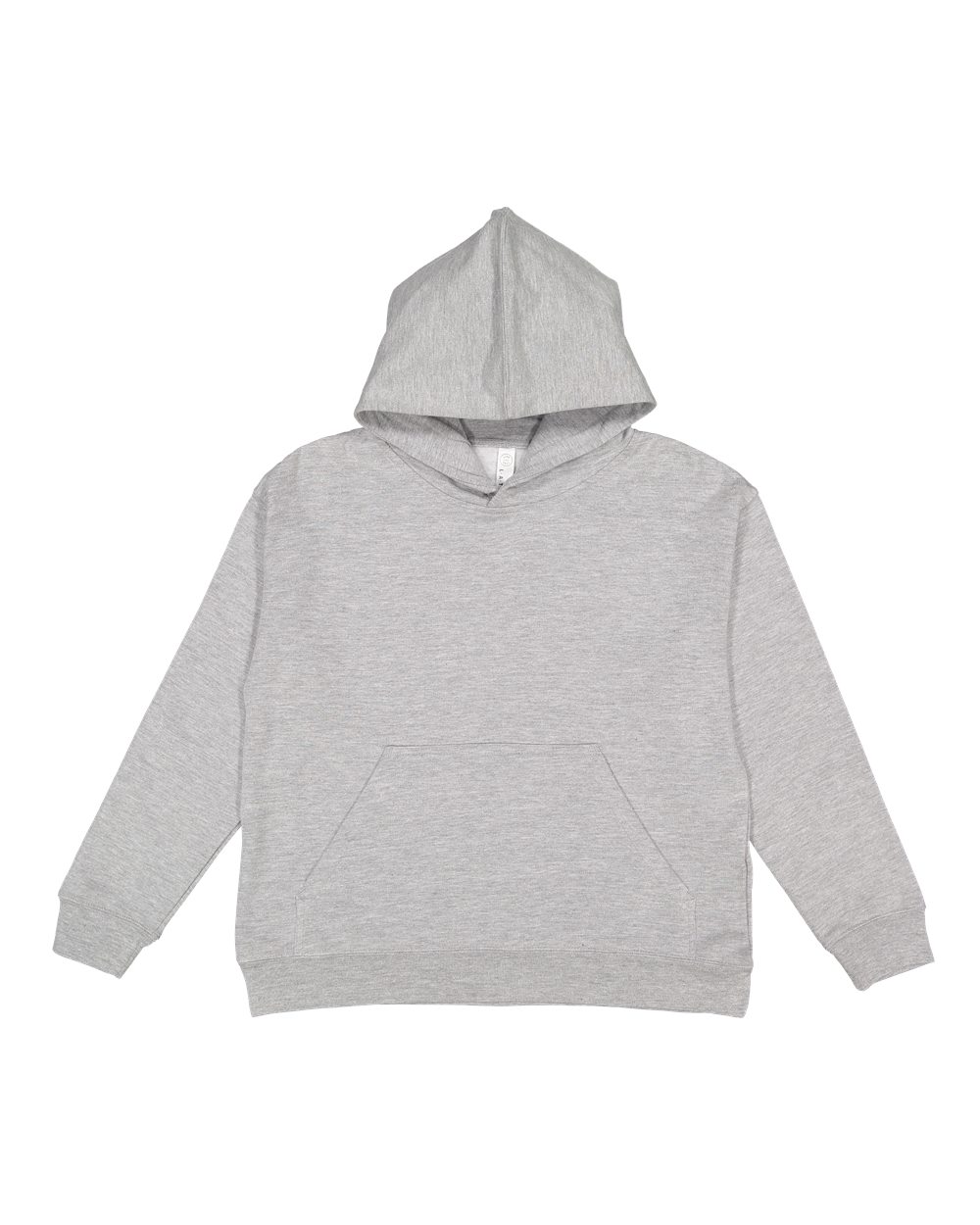 LAT 2296 Youth Fleece Hoodie Sweatshirt in Heather size Small LA2296