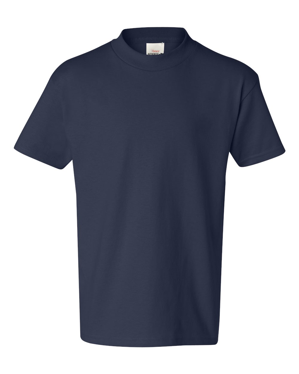 Hanes 54500 Youth Authentic T-Shirt in Navy Blue size XL | Cotton 5450