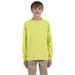 Jerzees 29BL Youth Dri-Power Active 50/50 Cotton/Poly Long Sleeve T-Shirt in Safety Green size XL | Cotton/Polyester Blend 29BLR