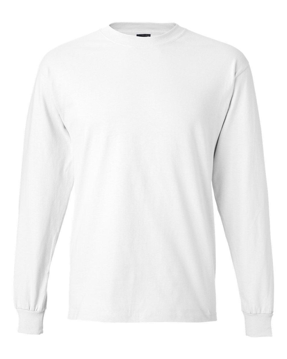 Hanes 5186 Adult Long-Sleeve Beefy-T-Shirt in White size Medium | Ringspun Cotton
