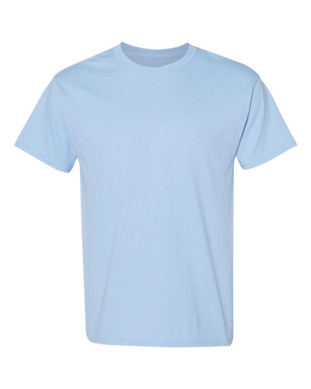 Hanes 5170 50/50 T-Shirt in Light Blue size Large | Cotton Polyester