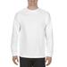 Alstyle AL1304 Adult 6.0 oz. Cotton Long-Sleeve T-Shirt in White size Medium 1304