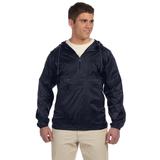 Harriton M750 Adult Packable Nylon Jacket in Navy Blue size 2XL