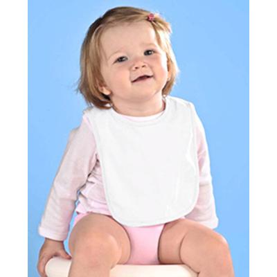 Rabbit Skins RS1005 Infant Premium Jersey Bib in White | Ringspun Cotton LA1005, 1005