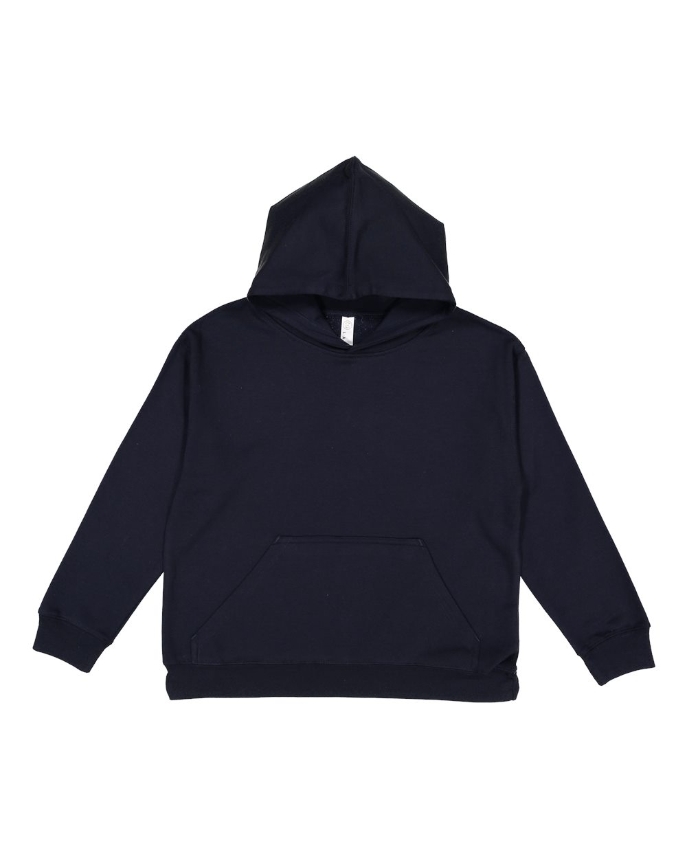 LAT 2296 Youth Fleece Hoodie Sweatshirt in Navy Blue size Small LA2296