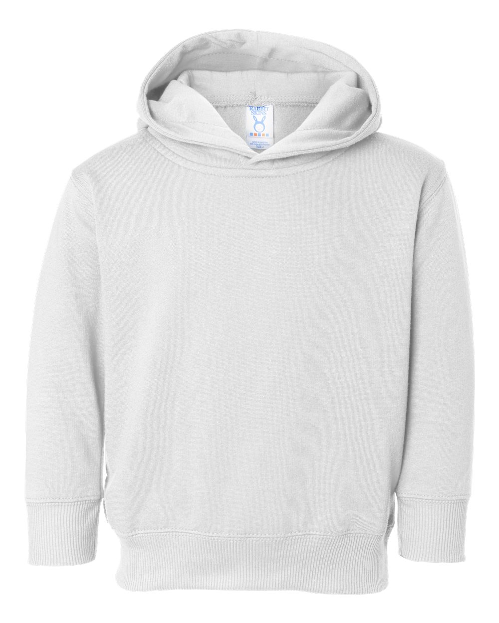 Rabbit Skins 3326 Toddler Pullover Fleece Hoodie in White size 5/6 | Ringspun Cotton LA3326
