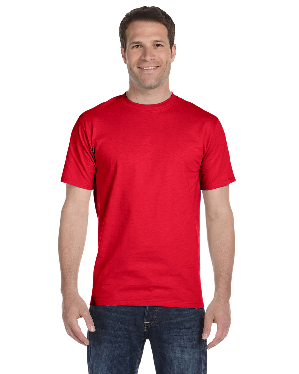 Hanes 5280 Adult Essential Short Sleeve T-Shirt in Red size 3XL | Cotton