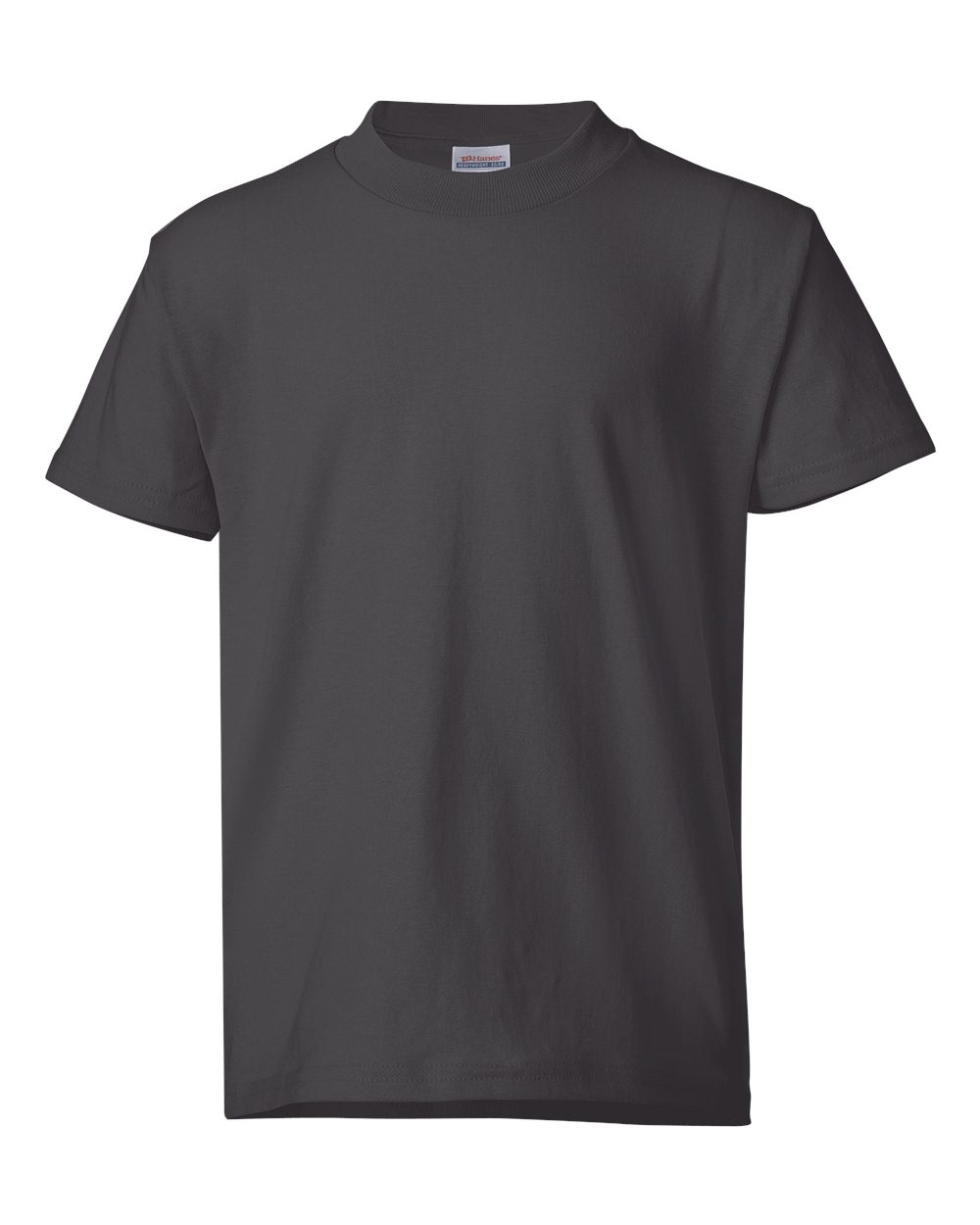Hanes 5370 Youth EcoSmart T-Shirt in Smoke Grey size XS | Cotton Polyester