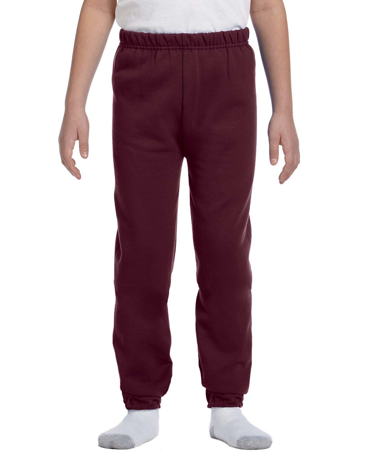Jerzees 973B Youth NuBlend Sweatpant in Maroon size Large | Cotton Polyester 973BR