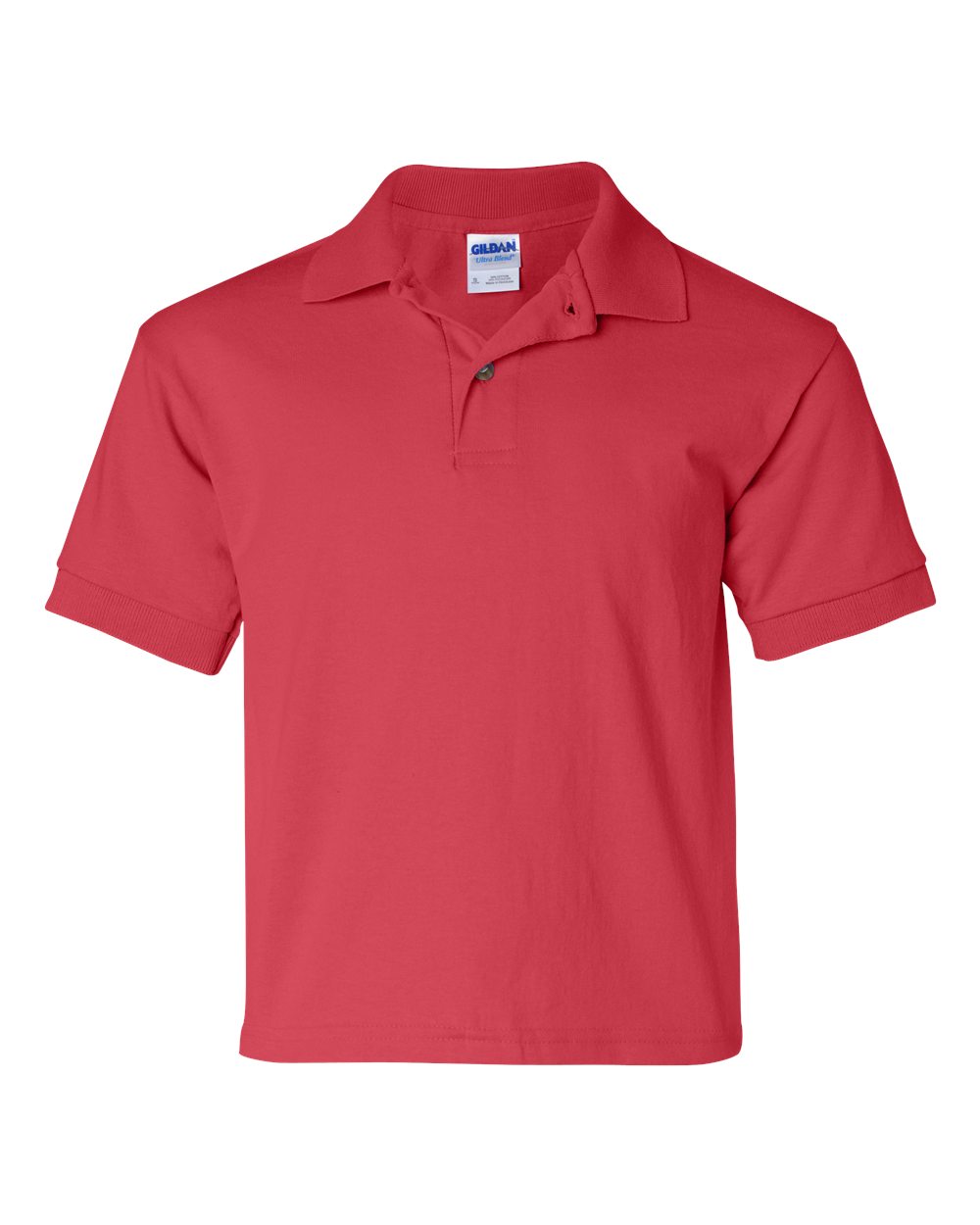 Gildan G880B Youth DryBlend Jersey Polo Shirt in Red size Small | Cotton Polyester G8800B, 8800B
