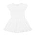 Rabbit Skins 5323 Toddler Baby Rib Dress in White size 3 | Ringspun Cotton LA5323