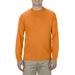 Alstyle AL1304 Adult 6.0 oz. Cotton Long-Sleeve T-Shirt in Orange size 3XL 1304