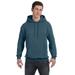 Hanes P170 Ecosmart 50/50 Pullover Hooded Sweatshirt in Denim size Large | Cotton Polyester