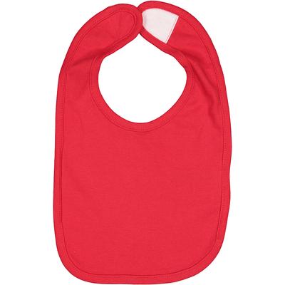 Rabbit Skins RS1005 Infant Premium Jersey Bib in Red | Ringspun Cotton LA1005, 1005