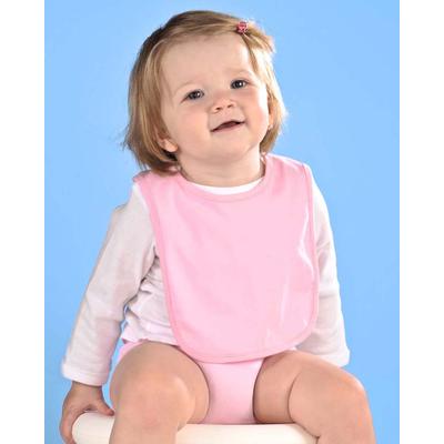 Rabbit Skins RS1005 Infant Premium Jersey Bib in Pink | Ringspun Cotton LA1005, 1005