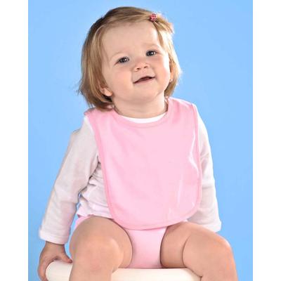 Rabbit Skins RS1005 Infant Premium Jersey Bib in Pink | Ringspun Cotton 1005, LA1005